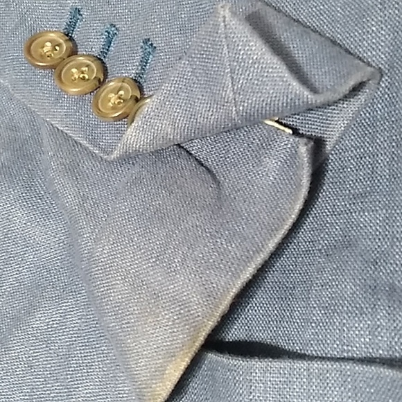 SALE! Crittendens Cool Cotton Blue 100% Linen Vintage Jacket/Blazer XL (A-76) - Picture 16 of 16